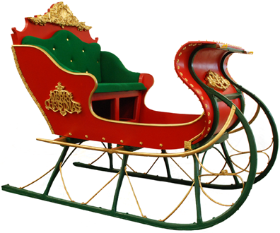 396x330 Santa's Sleigh, Bronners! Christmas Santa