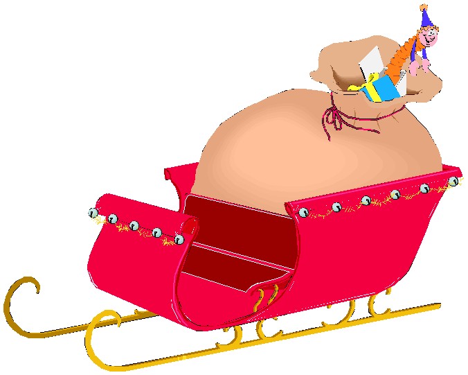 676x541 Santa Sleighs Clip Art