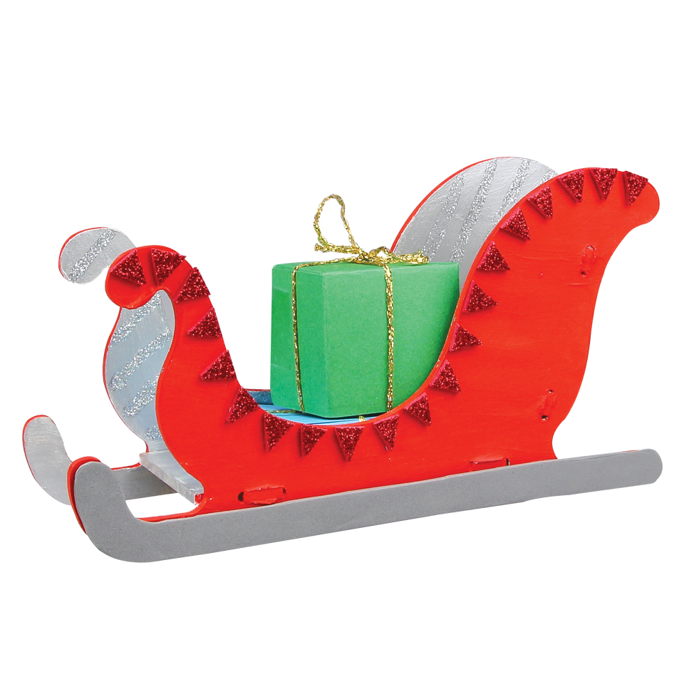 960x960 3d Wooden Sleigh