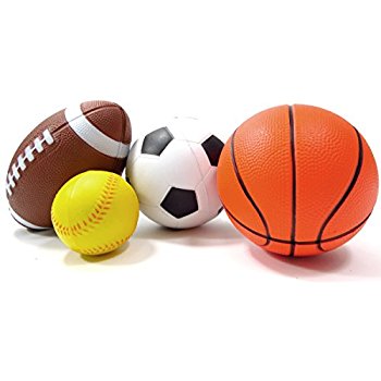 350x350 Set Of 4 Sports Balls For Kids (Soccer Ball