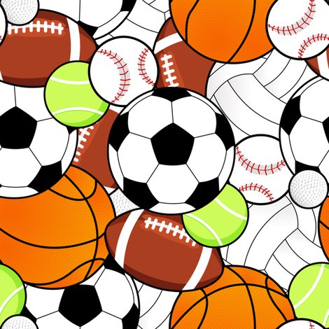 470x470 Sports Balls Pattern Wallpaper