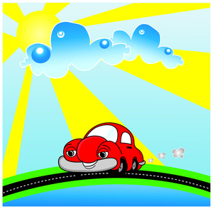300x294 Sunny Clipart Image Going For A Drive On Day
