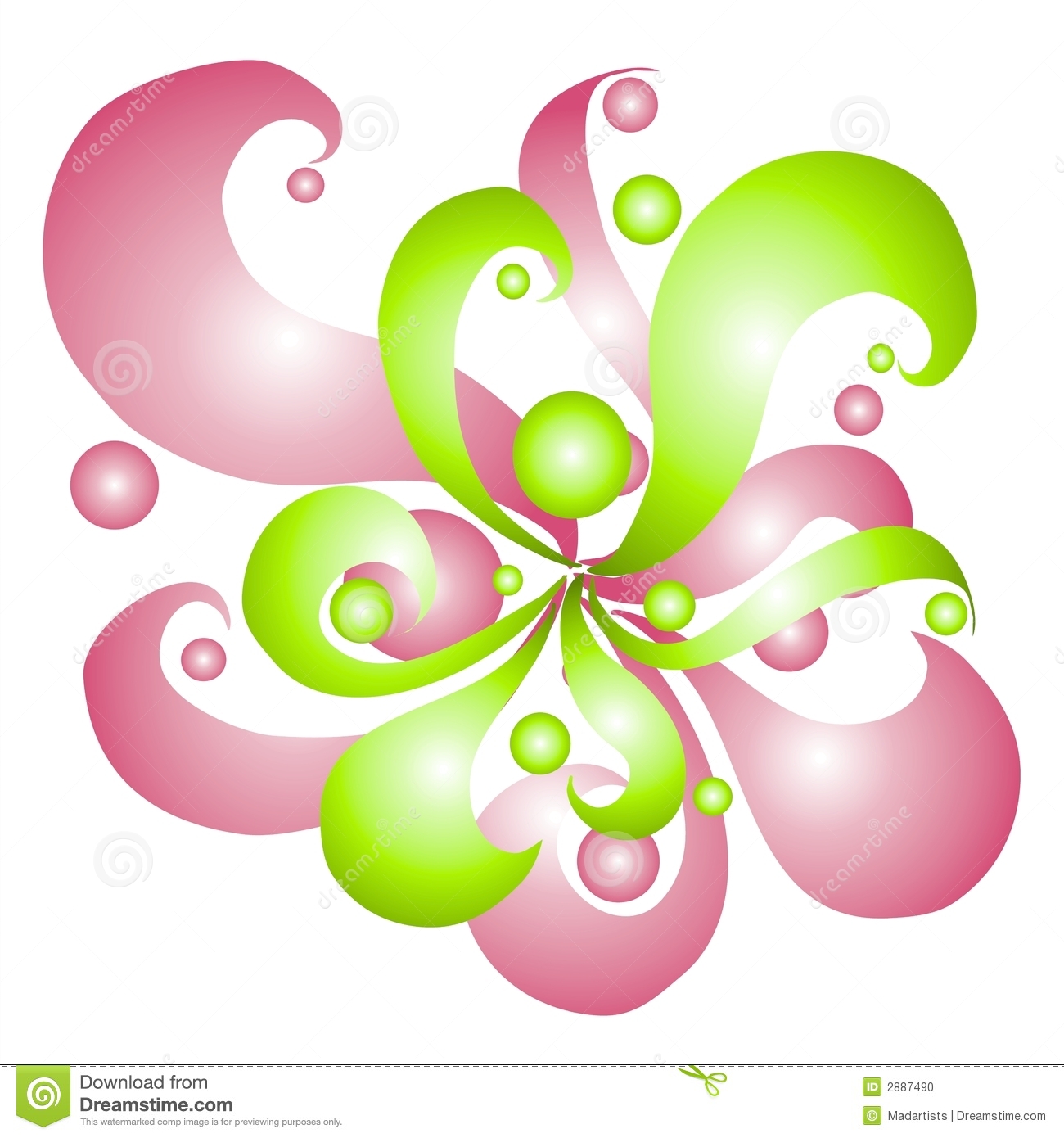 1300x1390 Green Swirls Clipart