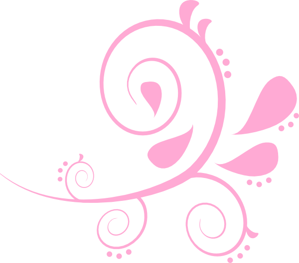 600x529 Pink Swirls Clip Art