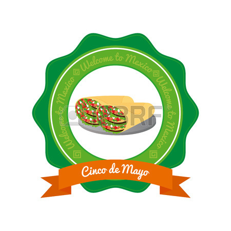 450x450 Isolated Banner With A Ribbon With Text And A Pair Of Tacos