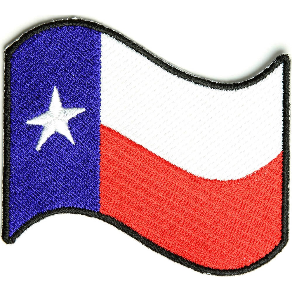 1000x1000 Waving Texas Flag Patch