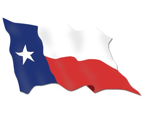 500x400 Waving State Flag Of Texas Sticker (Car Decal) Automotive