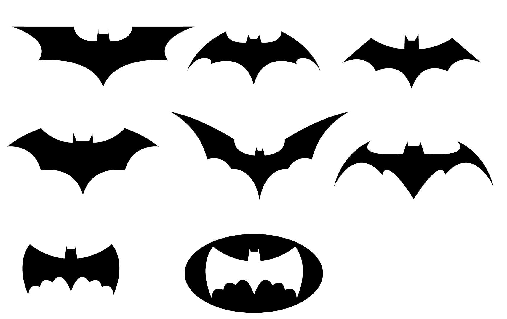 1711x1078 Batman Black And White Logo Clipart Transparent Background