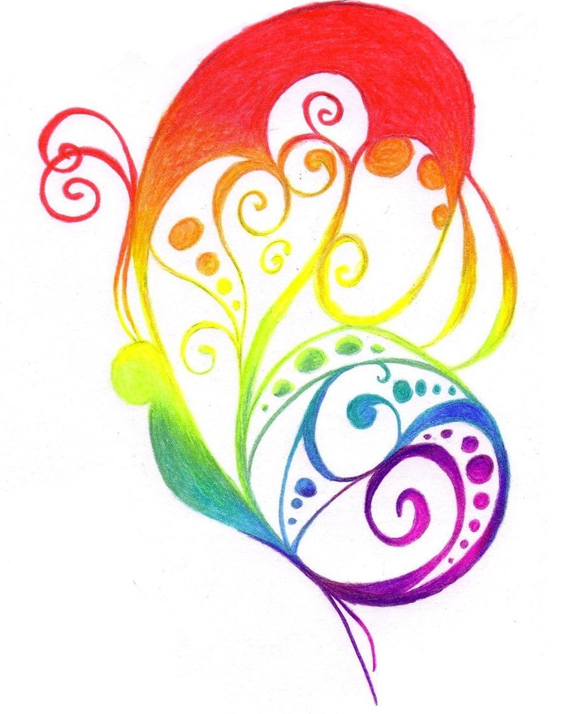 795x1005 The Rainbow Butterfly By Somdoka