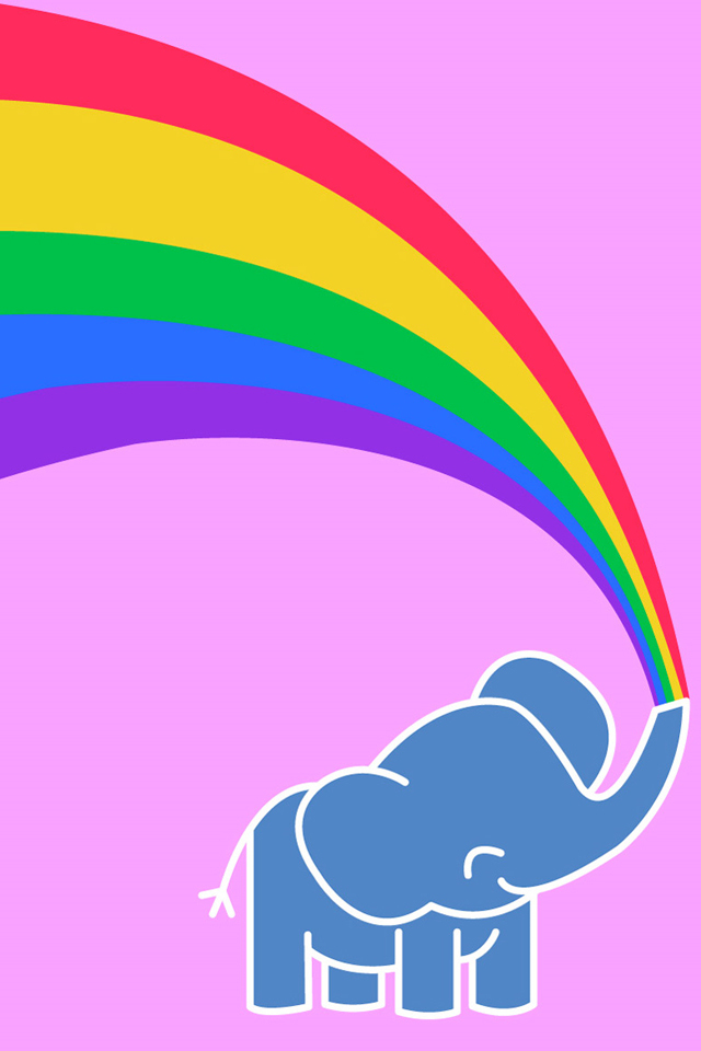 640x960 Cute Elephant Rainbow Shana Logic Blog