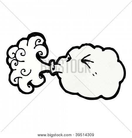 450x470 Cartoon Cloud Blowing Wind Stock Vector Amp Stock Photos Bigstock