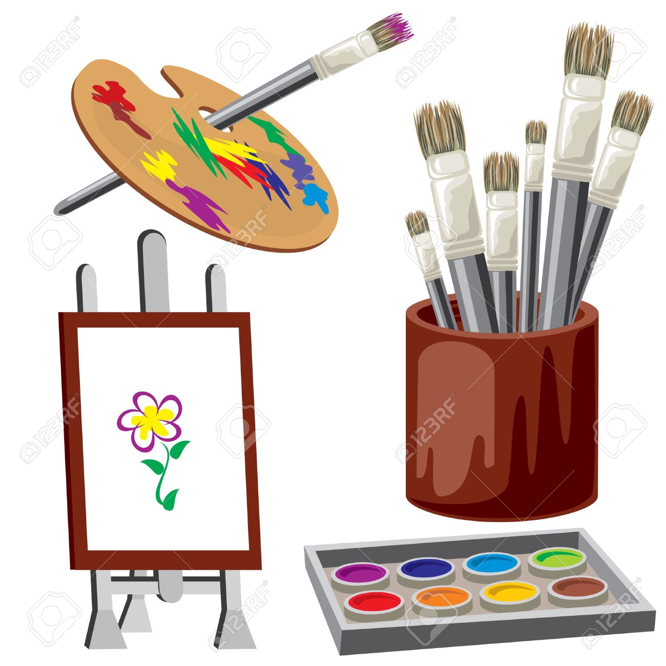 1300x1300 Palette Clipart Painting Tool
