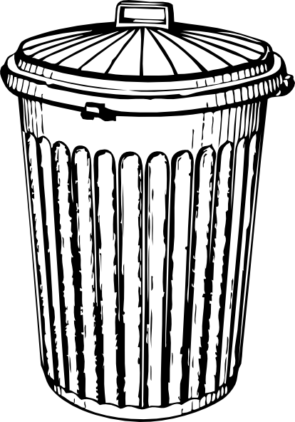 414x592 Trash Can Clip Art