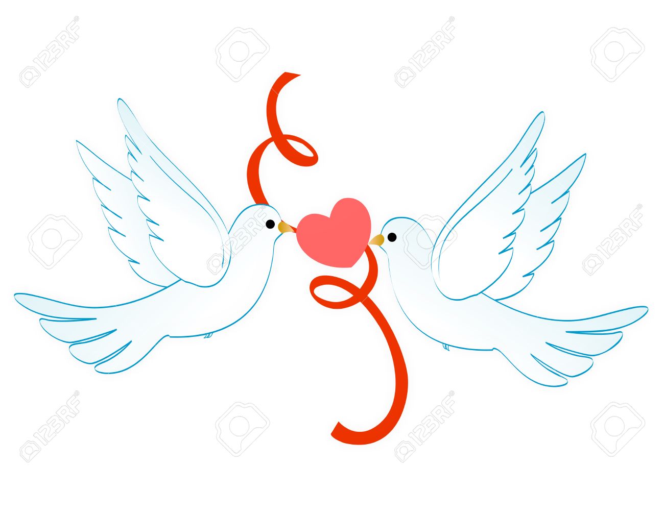 1300x1011 Dove Clipart Two Heart