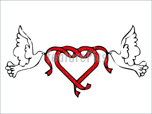 499x375 Holidays Dove And Heart