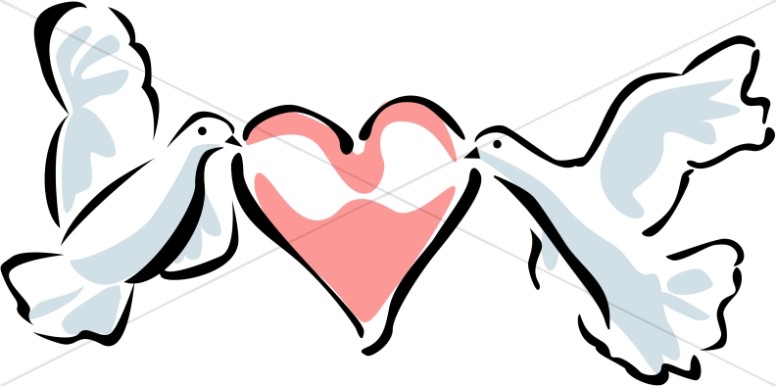 776x386 Two Doves Carrying A Heart Dove Clipart