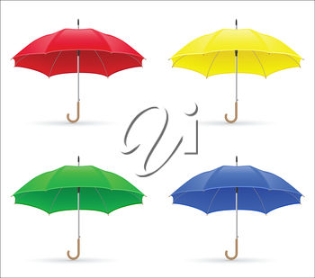 350x309 Clip Art Illustration Of Umbrellas