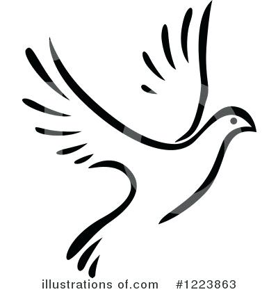 400x420 Doves Clipart Royalty Free Dove Illustration By Vector Tradition