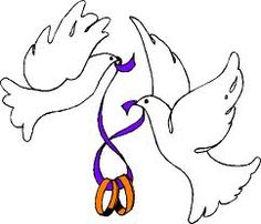 236x202 Doves With Wedding Rings Clipart