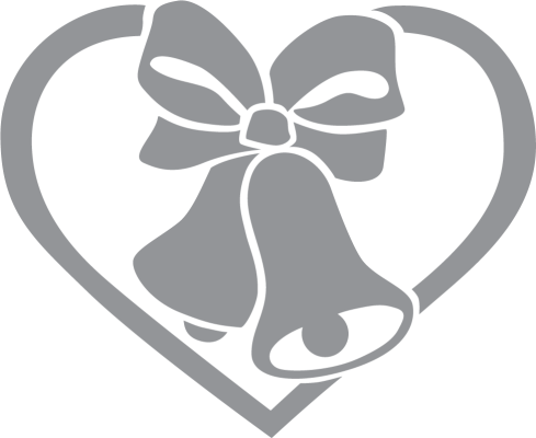 489x400 Wedding Bells With Ribbon And Heart Pre Cut Patterns