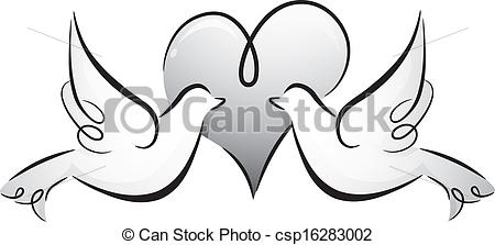 450x223 Dove Clipart Wedding Artwork