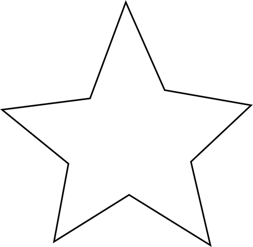 500x487 Star Black And White Clipart