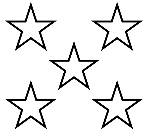 500x464 Star Black And White 5 Stars Clip Art Library