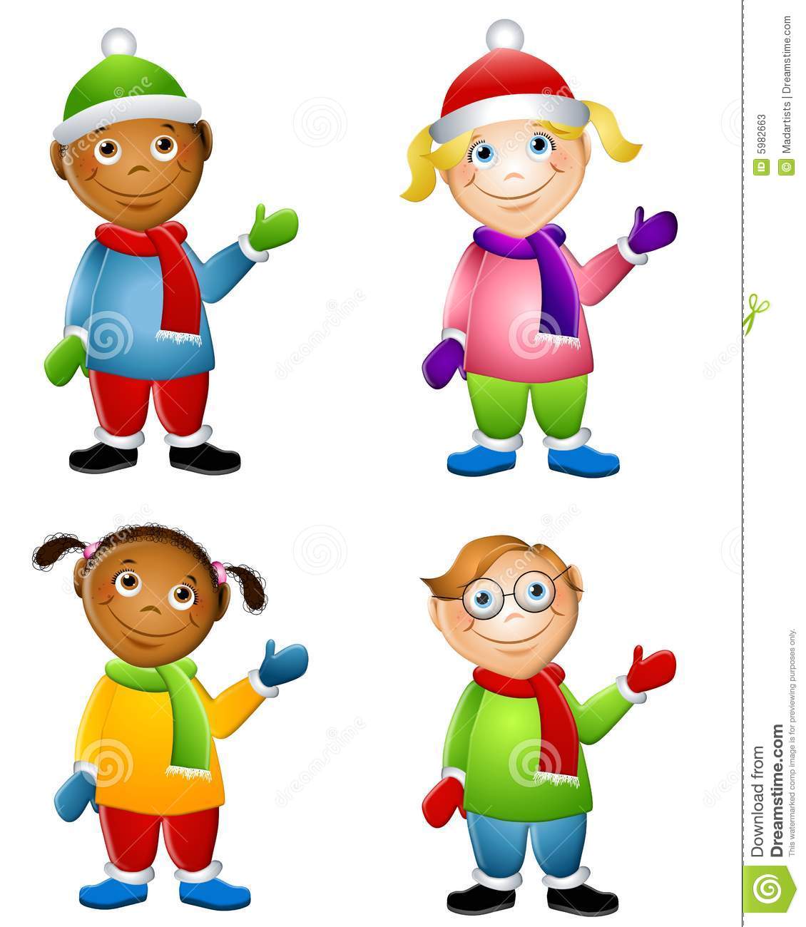 1130x1300 Kids In Winter Clothes Clipart