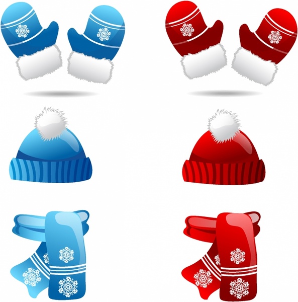 593x600 Winter Clothes Free Vector In Adobe Illustrator Ai ( Ai