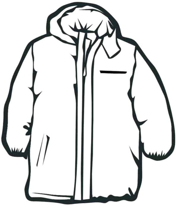 600x710 Coat Winter Clothes Coloring Pages To Print For Kids Denenecek