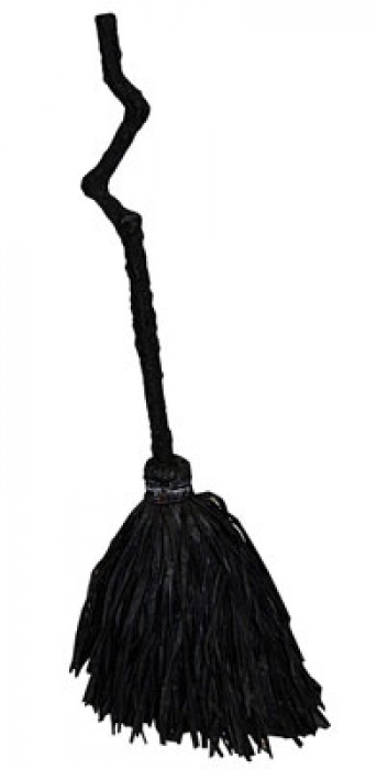 343x700 Novelty Crooked Black Witch Broomstick Wicked Witch Black Broom