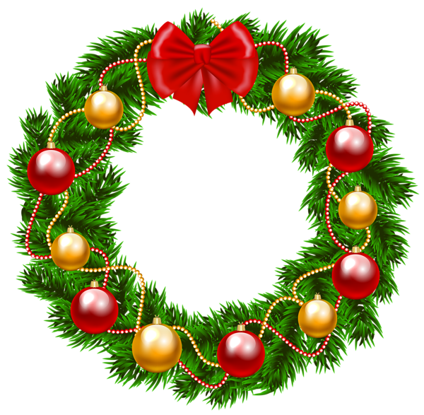 600x587 Christmas Wreath Png Clipart Image Christmas