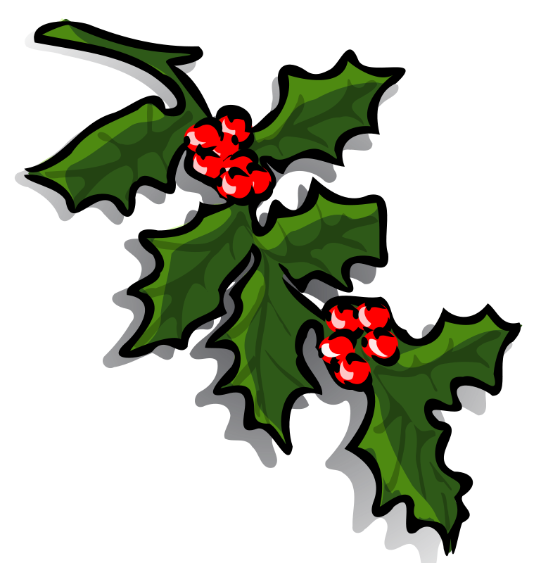 769x800 Graphics Of Christmas Wreaths And Holly Sprigs