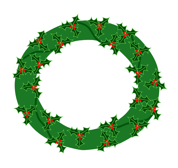 742x702 Wreath Holly
