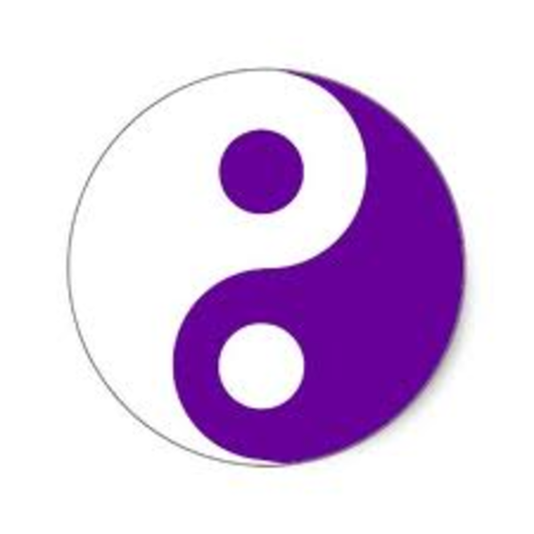 600x600 Purple Yin Yang Symbol Free Images