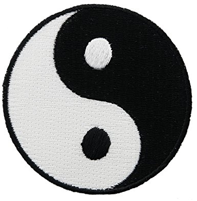 385x393 Yin Yang Embroidered Patch Iron On Chinese Taoism Symbol