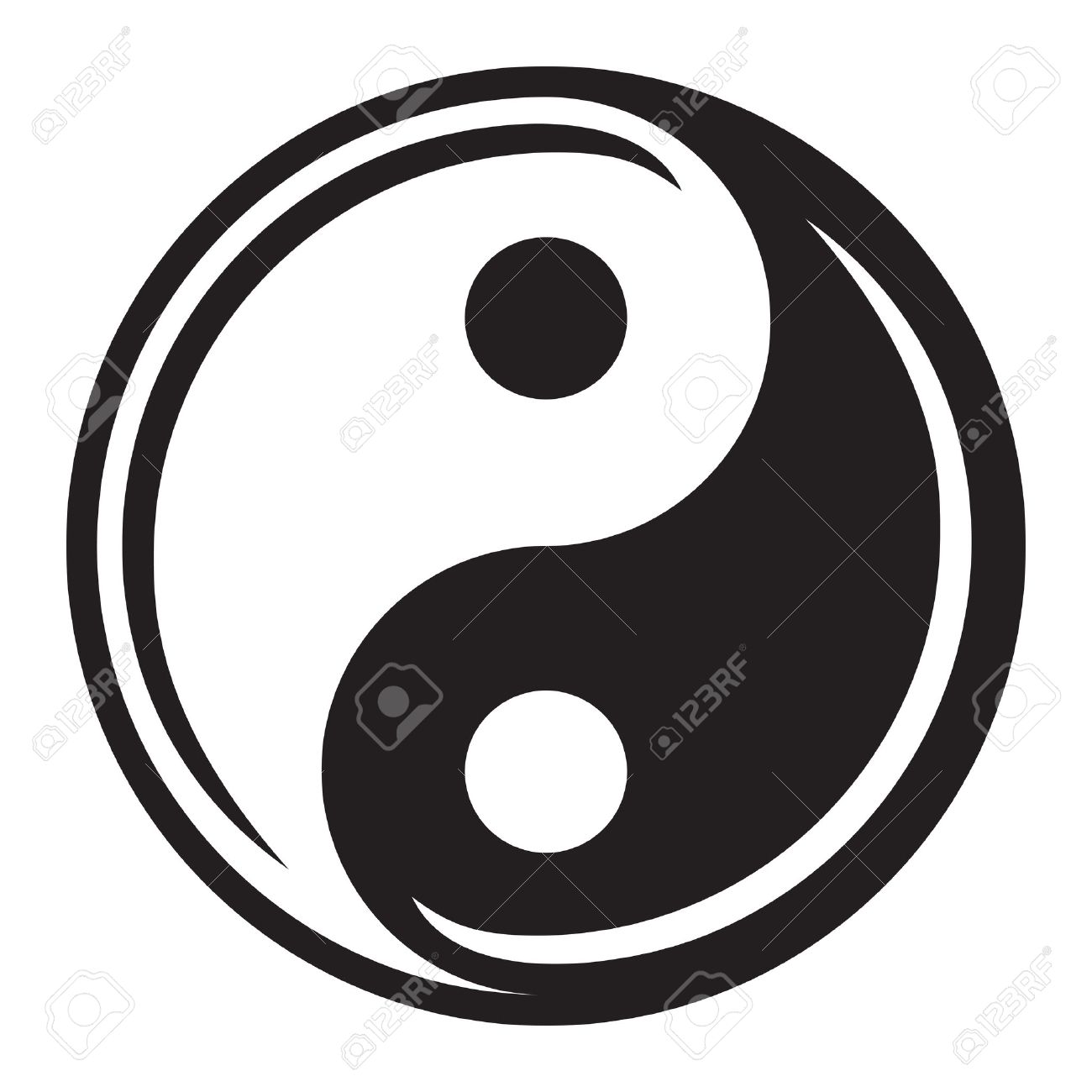 1300x1300 Ying Yang Symbol Of Harmony And Balance Royalty Free Cliparts