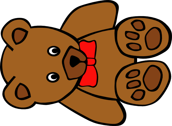 600x440 Teddy Bear With Bow Clip Art