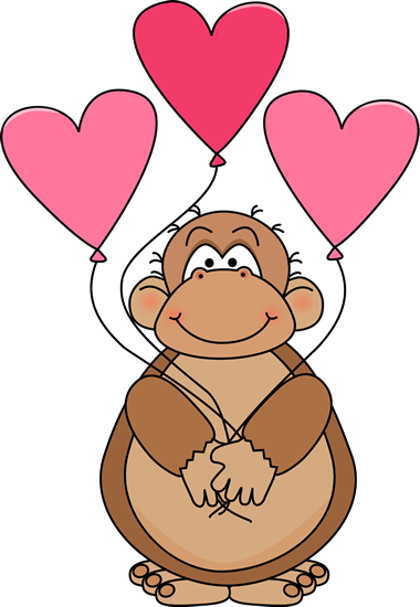 380x550 Valentine's Day Ape Clip Art