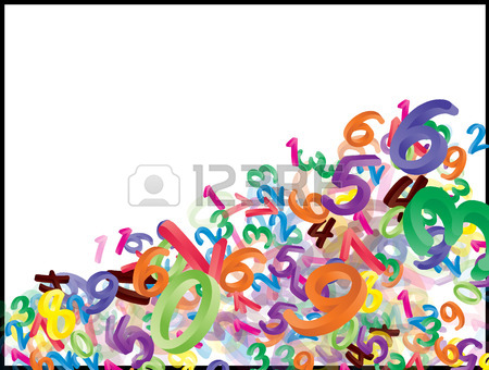 450x340 Set Of Cartoon Numbers, Digits With Eyes. Funny, Cheerful