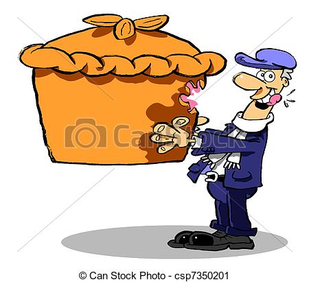 450x411 Pie Eating Contest Cartoon Clipart