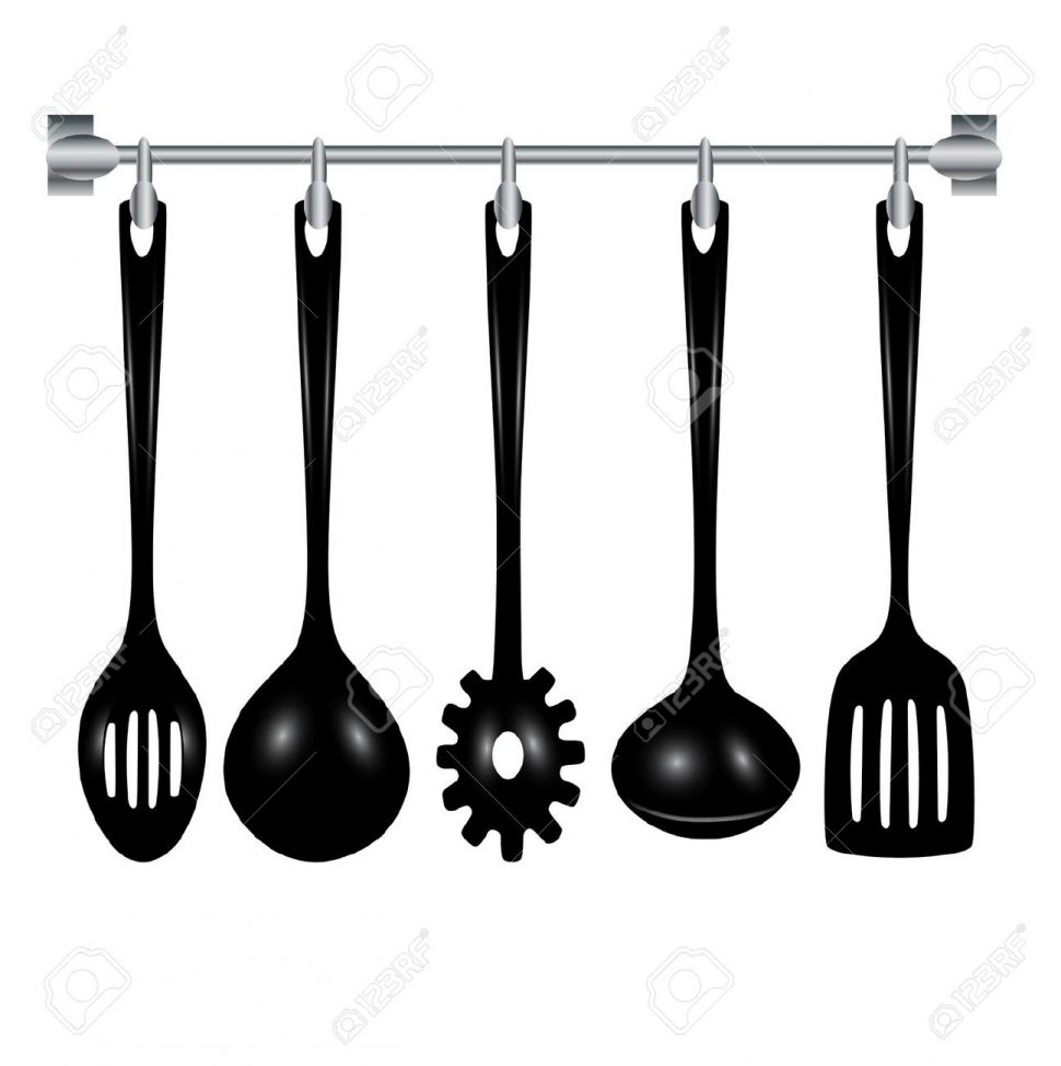 970x974 Kitchen Lovely Kitchen Utensils Clipart Black And White Clip Art