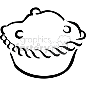 300x300 Royalty Free Pie Outline 383250 Vector Clip Art Image