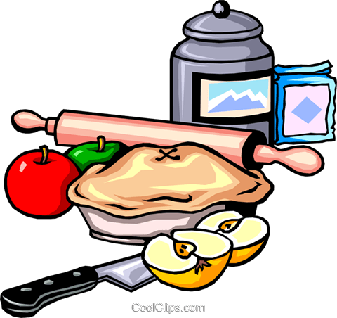 480x452 Apple Pie Ingredients Royalty Free Vector Clip Art Illustration