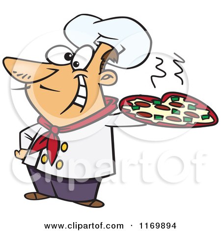 450x470 Clipart Pizza Man Holding A Pie