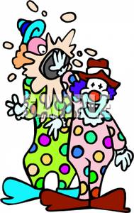 189x300 Art Image A Clown Splatting A Pie In His Friend's Face