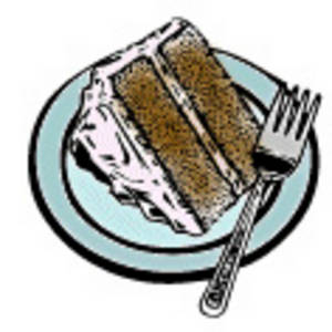 300x300 Clipart Picture Of A Piece Of Cake On A Plate