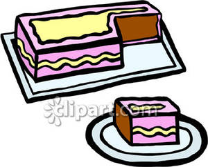 300x242 Clip Art Sheet Cakes Piece Cut From A Sheet Cake