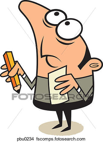 341x470 Drawings Of A Man With A Pencil And Piece Of Paper Pbu0234