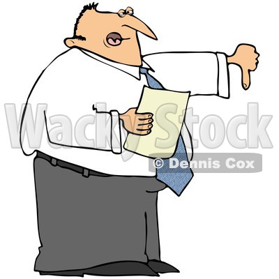 400x400 Free (Rf) Clipart Illustration Of A Disappointed Male Boss Holding